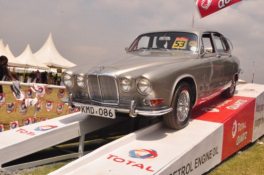 Kevit Desai drives his 1968 Jaguar 420 sports saloon on the ramp for the underside judging during a previous Africa Concours d’Elegance. He is among competitors who have already entered this year’s event which will be held by the Alfa Romeo Owners Club on September 24th.