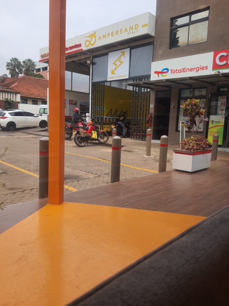 Electric motorbikes at Total petrol station on Parklands road.