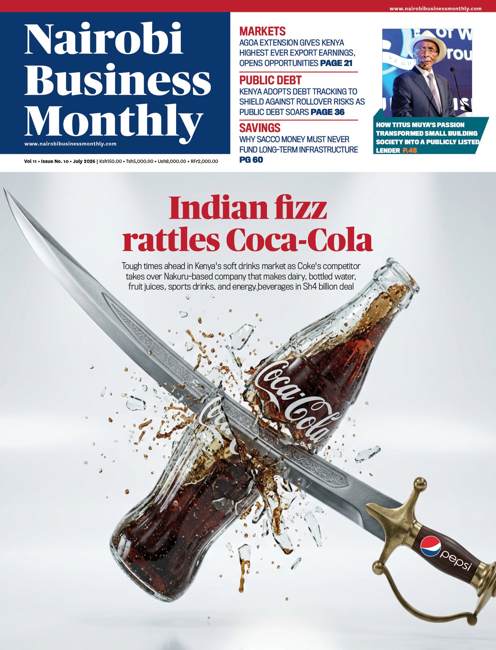 Nairobi Business Monthly July 2026 Issue: India’s Cola King Takes on Coke, Sacco Secrets & NSE Dividends